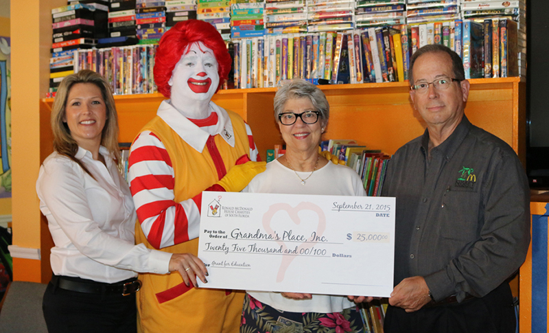 Ronald McDonald Delivers Donation To Grandma s Place Town Crier